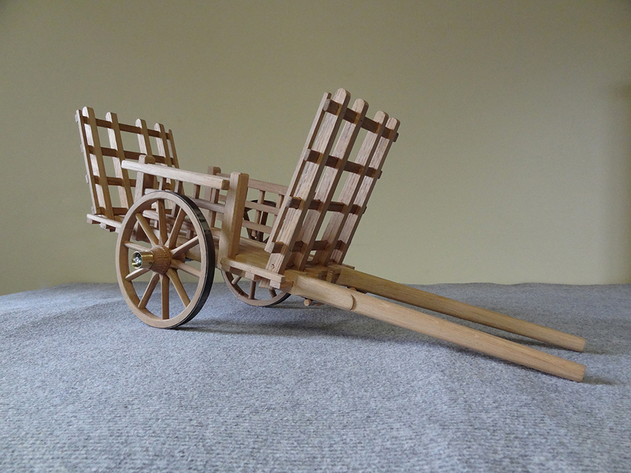 Reproduction miniature charrette à fourrage